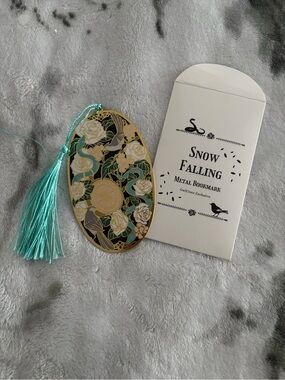 Owlcrate - Snow Falling Metal Bookmark
